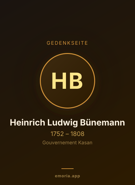 Gedenkportrait von Heinrich Ludwig Bünemann