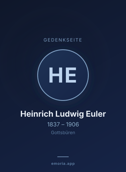 Gedenkportrait von Heinrich Ludwig Euler