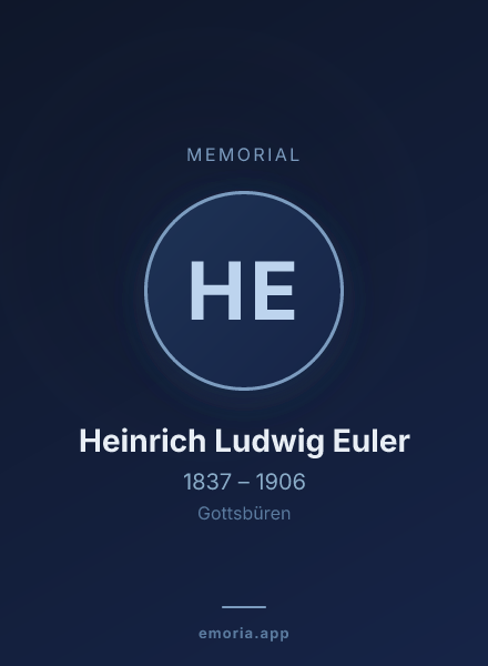 Memorial portrait of Heinrich Ludwig Euler