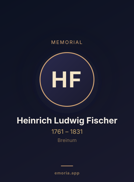 Memorial portrait of Heinrich Ludwig Fischer