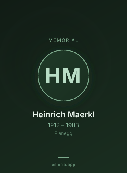 Memorial portrait of Heinrich Maerkl