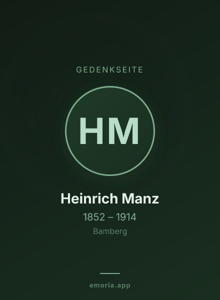 Gedenkportrait von Heinrich Manz