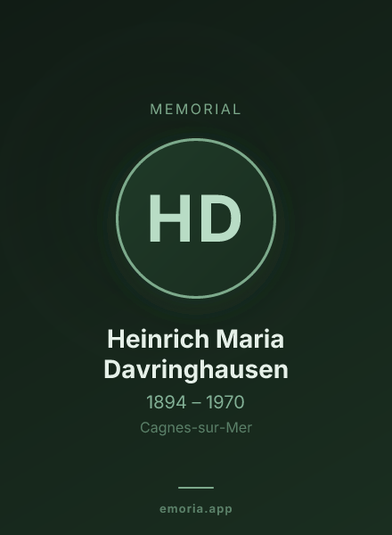 Memorial portrait of Heinrich Maria Davringhausen