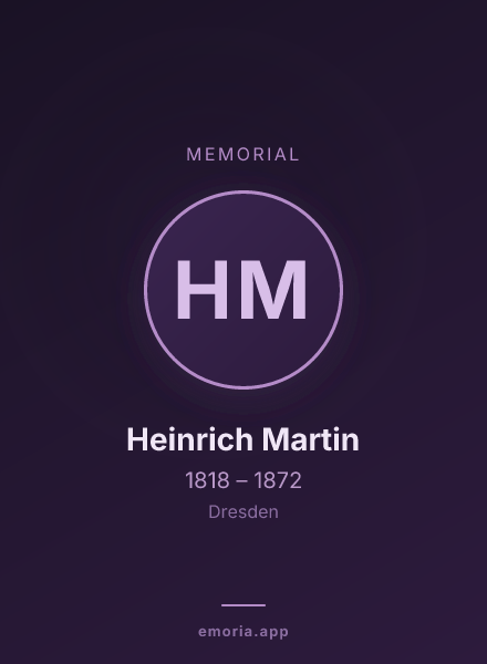 Memorial portrait of Heinrich Martin