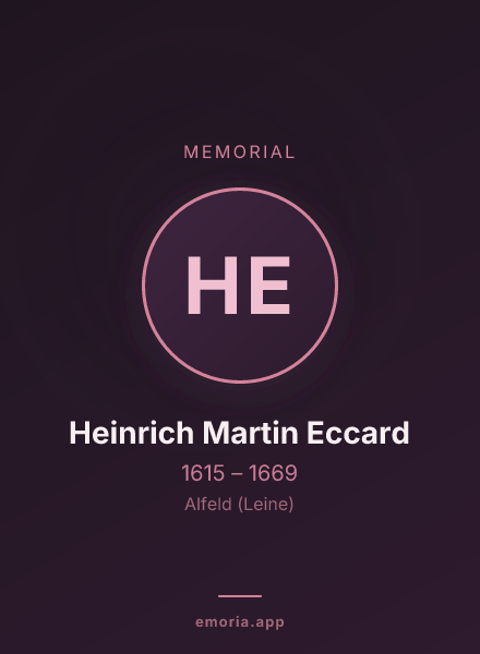 Memorial portrait of Heinrich Martin Eccard