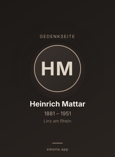 Gedenkportrait von Heinrich Mattar