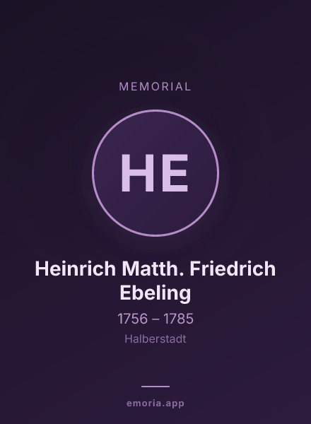 Memorial portrait of Heinrich Matth. Friedrich Ebeling