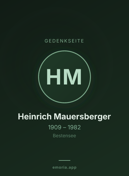 Gedenkportrait von Heinrich Mauersberger