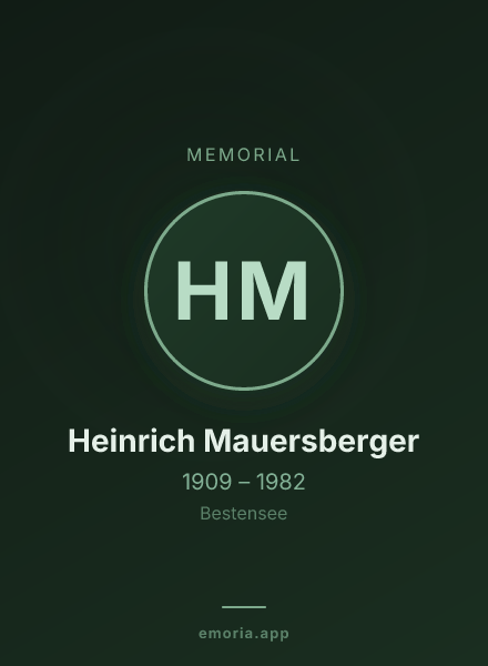 Memorial portrait of Heinrich Mauersberger