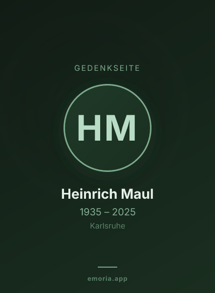 Gedenkportrait von Heinrich Maul
