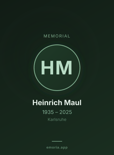 Memorial portrait of Heinrich Maul