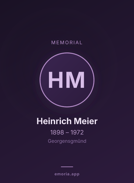 Memorial portrait of Heinrich Meier