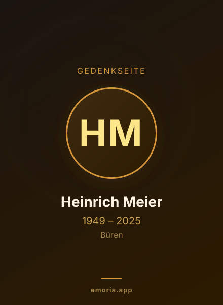 Gedenkportrait von Heinrich Meier