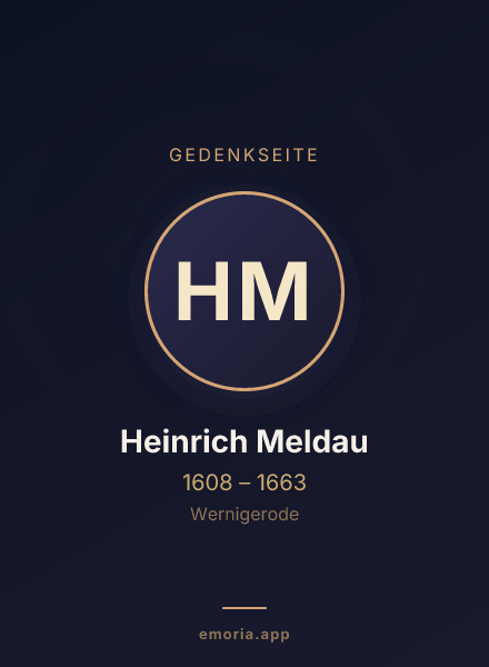 Gedenkportrait von Heinrich Meldau