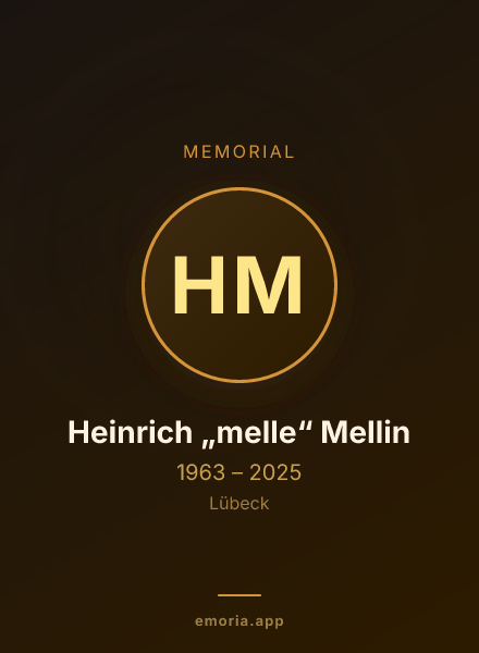 Memorial portrait of Heinrich „melle“ Mellin