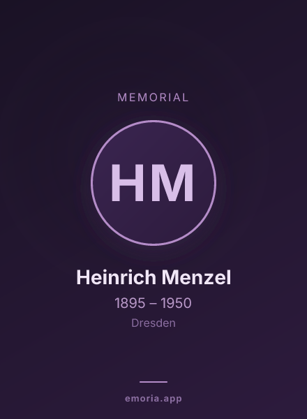 Memorial portrait of Heinrich Menzel