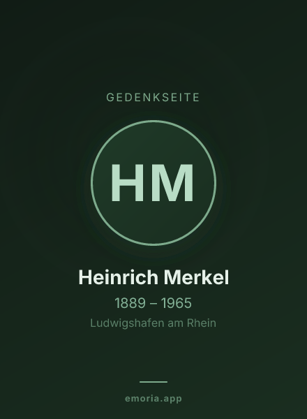 Gedenkportrait von Heinrich Merkel