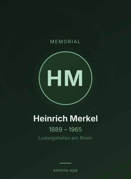 Memorial portrait of Heinrich Merkel