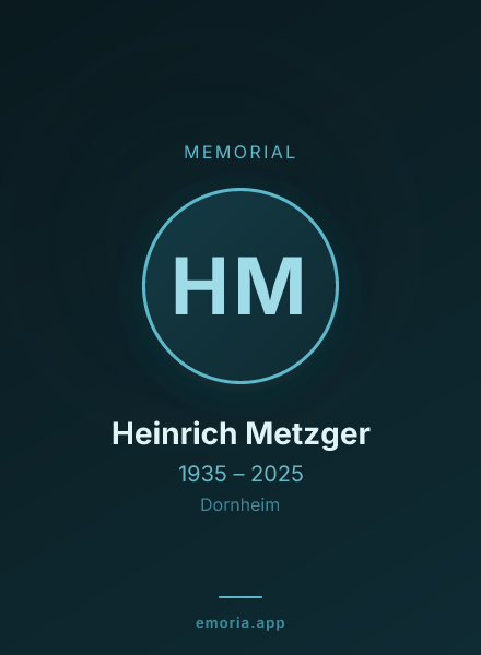 Memorial portrait of Heinrich Metzger