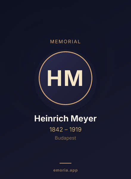 Memorial portrait of Heinrich Meyer