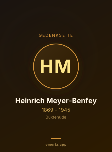 Gedenkportrait von Heinrich Meyer-Benfey