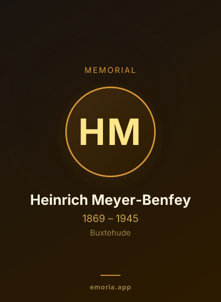 Memorial portrait of Heinrich Meyer-Benfey