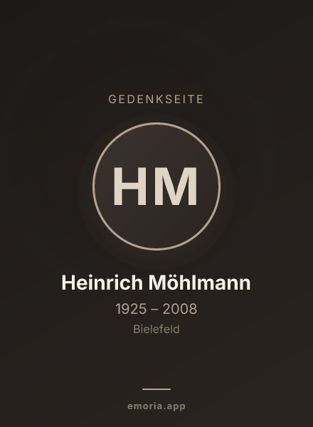 Gedenkportrait von Heinrich Möhlmann
