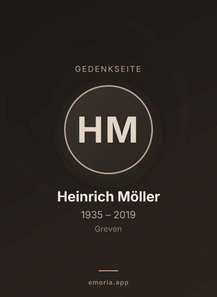 Gedenkportrait von Heinrich Möller