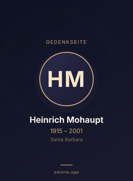 Gedenkportrait von Heinrich Mohaupt