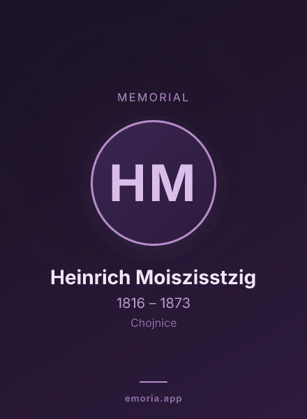Memorial portrait of Heinrich Moiszisstzig
