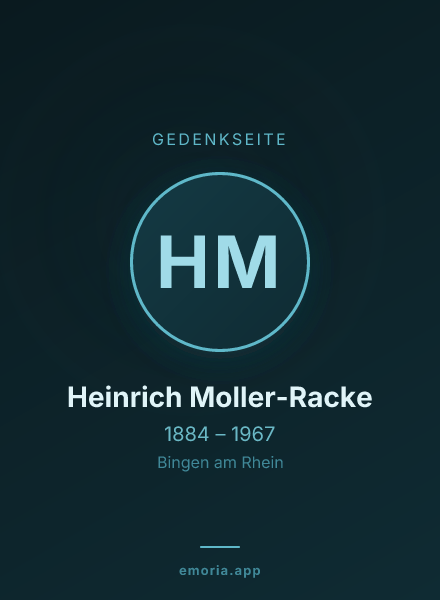 Gedenkportrait von Heinrich Moller-Racke