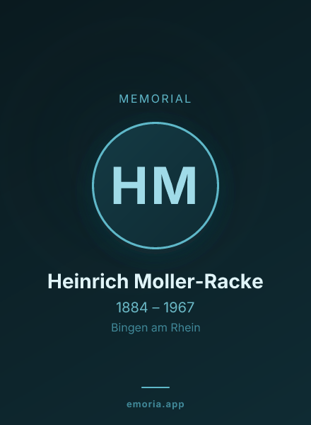 Memorial portrait of Heinrich Moller-Racke