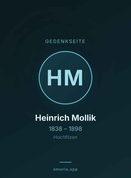 Gedenkportrait von Heinrich Mollik