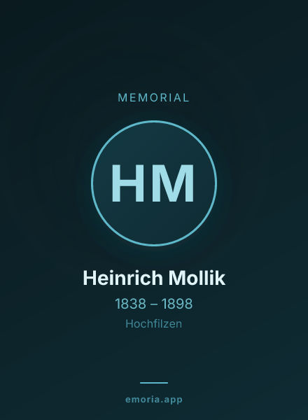 Memorial portrait of Heinrich Mollik