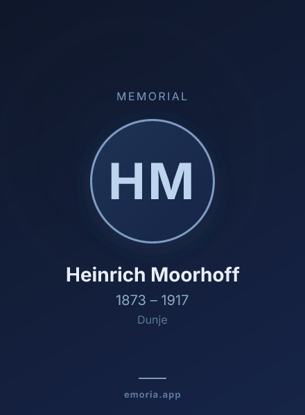 Memorial portrait of Heinrich Moorhoff