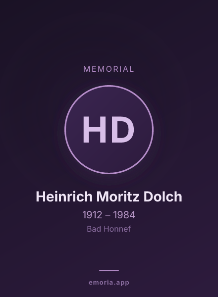 Memorial portrait of Heinrich Moritz Dolch