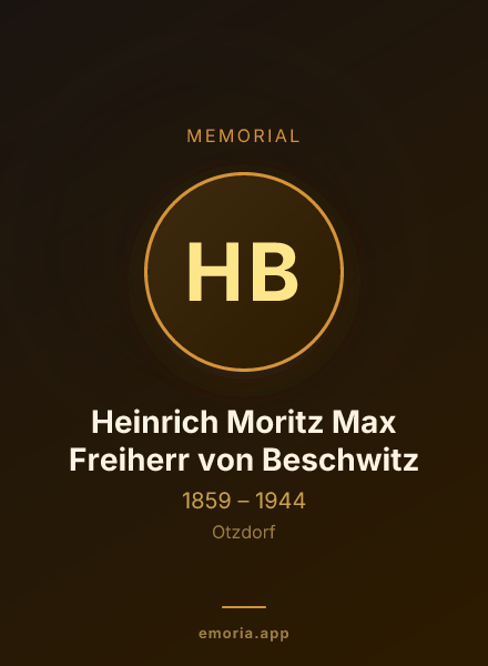 Memorial portrait of Heinrich Moritz Max Freiherr von Beschwitz