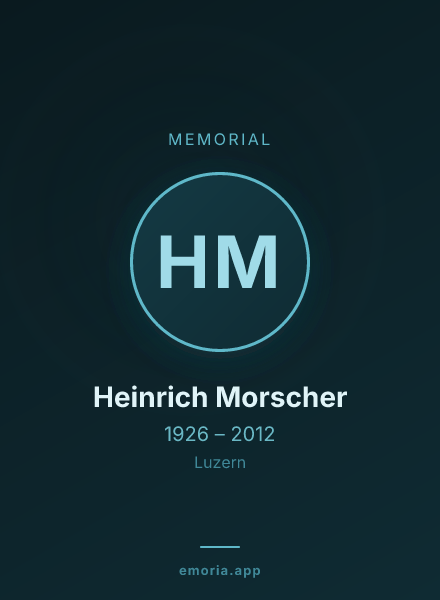 Memorial portrait of Heinrich Morscher