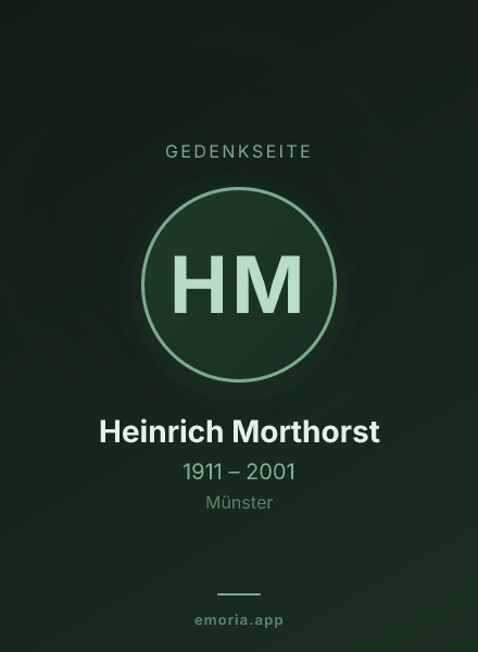 Gedenkportrait von Heinrich Morthorst