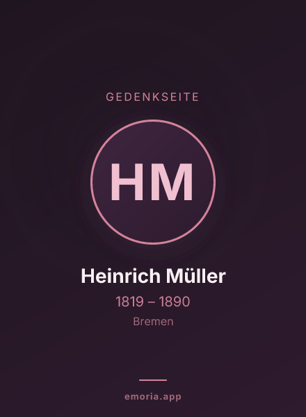 Gedenkportrait von Heinrich Müller