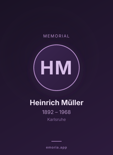 Memorial portrait of Heinrich Müller