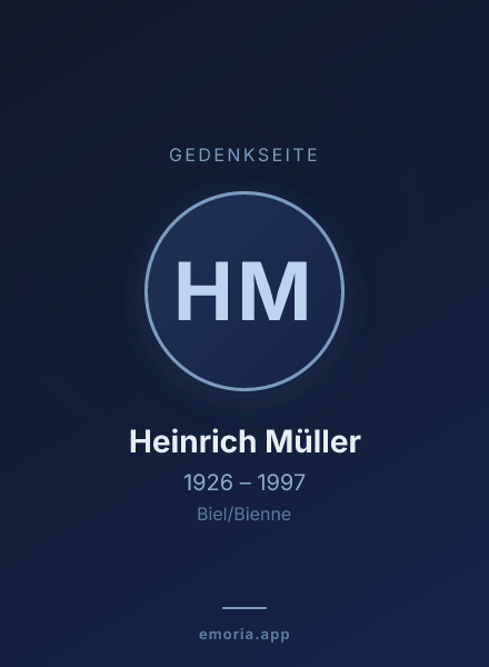 Gedenkportrait von Heinrich Müller