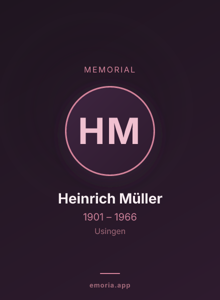 Memorial portrait of Heinrich Müller