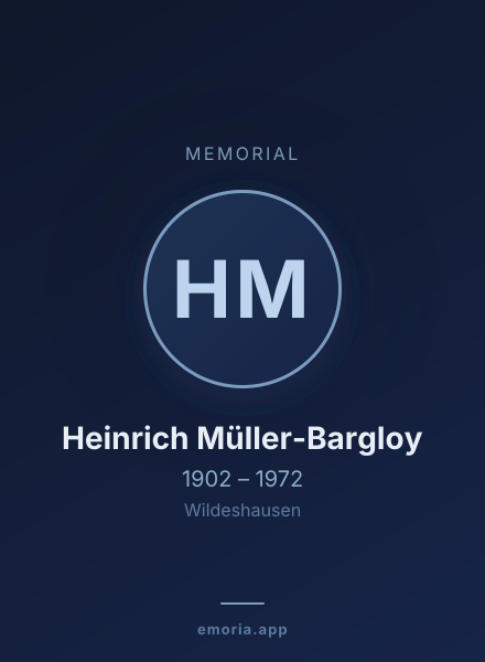 Memorial portrait of Heinrich Müller-Bargloy