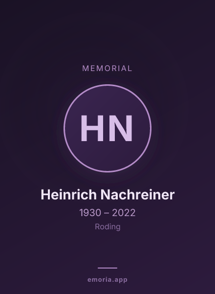 Memorial portrait of Heinrich Nachreiner