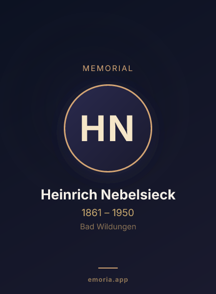 Memorial portrait of Heinrich Nebelsieck