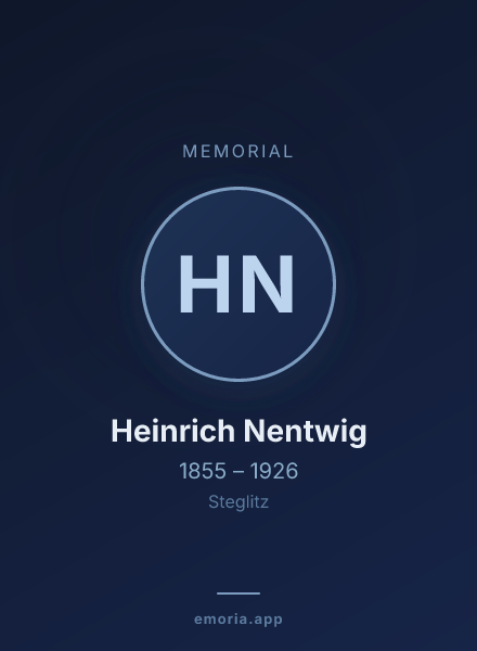 Memorial portrait of Heinrich Nentwig