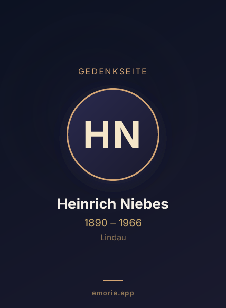 Gedenkportrait von Heinrich Niebes