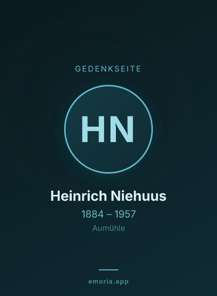 Gedenkportrait von Heinrich Niehuus