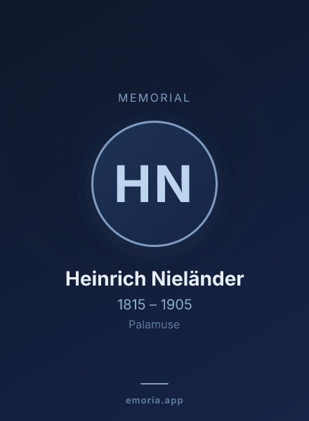 Memorial portrait of Heinrich Nieländer